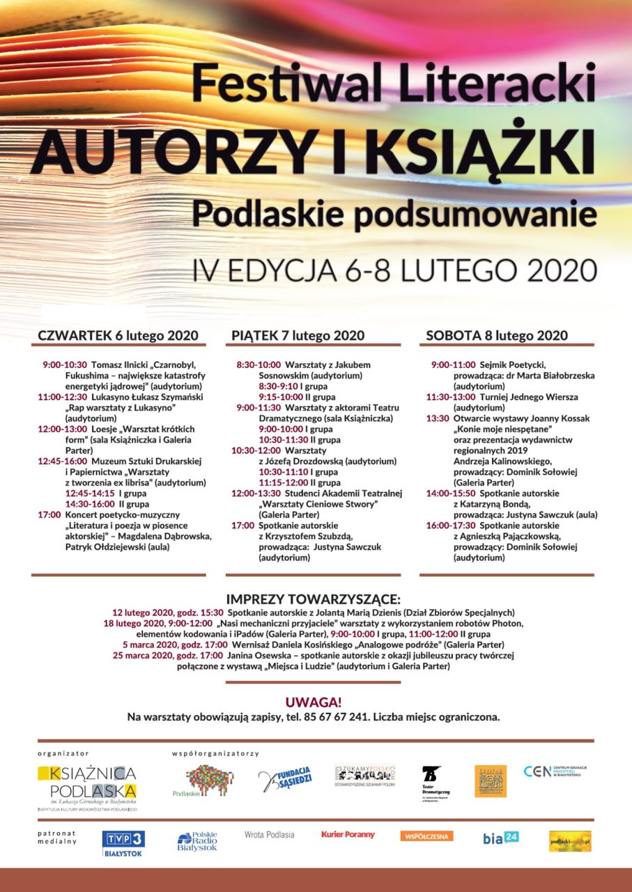 Ilustracja do artykułu Festiwal Literacki “Autorzy i książki. Podlaskie podsumowanie” 2020