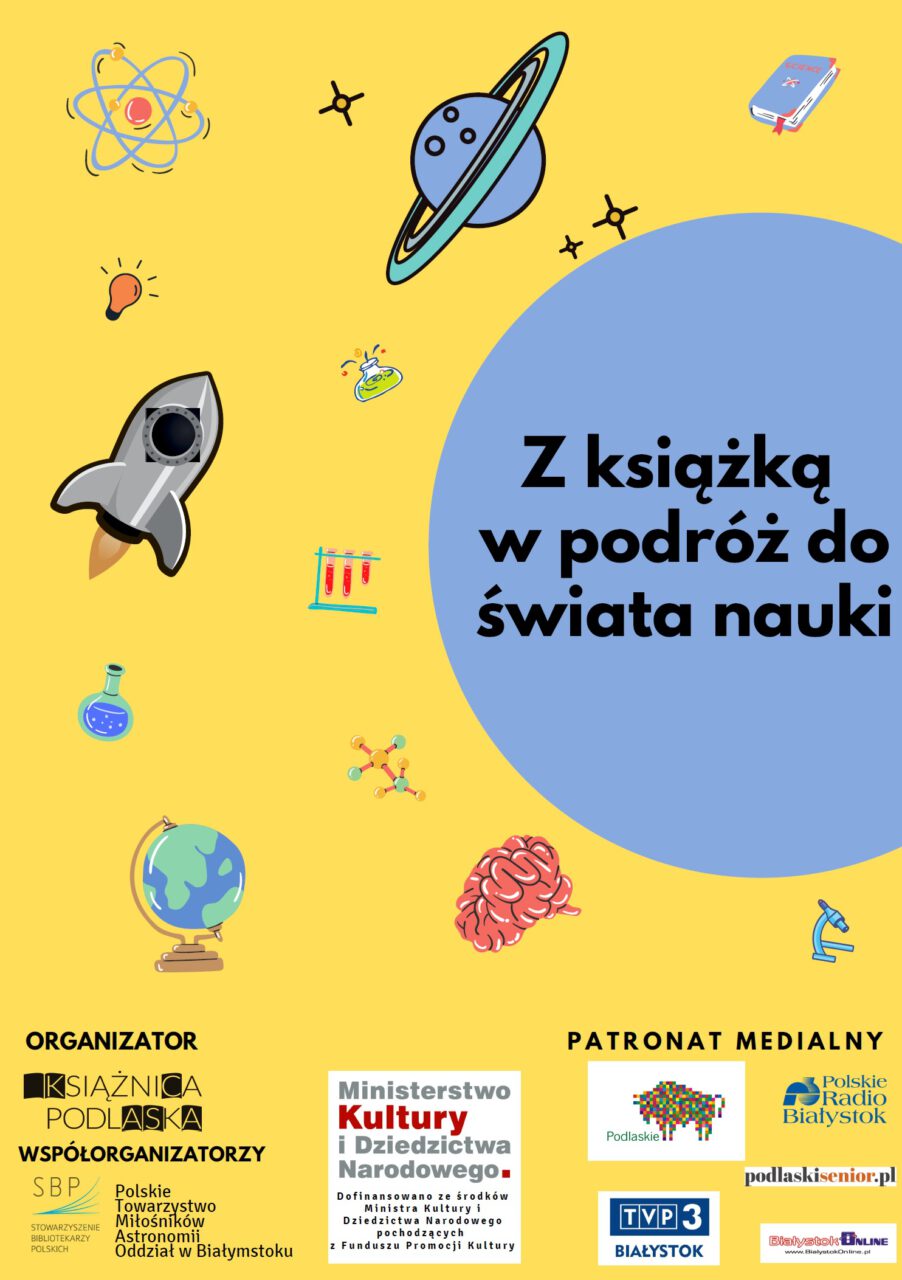 Ilustracja do artykułu „Z książką w podróż do świata nauki” – nowy projekt czytelniczy Książnicy Podlaskiej