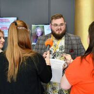Dyrektor Beata Zadykowicz i Tomasz Filipowicz z Działu Promocji i Wydawnictw.