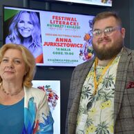 Dyrektor Beata Zadykowicz i Tomasz Filipowicz z Działu Promocji i Wydawnictw.